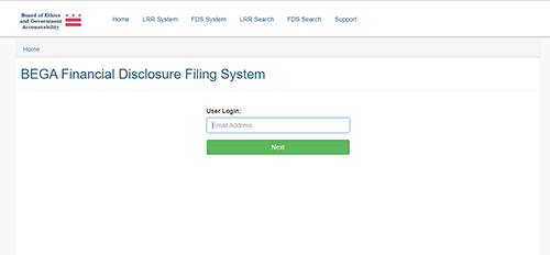 BEGA-Financial Disclosure Filing System