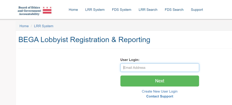 Lobbyist Registration and Reporting App